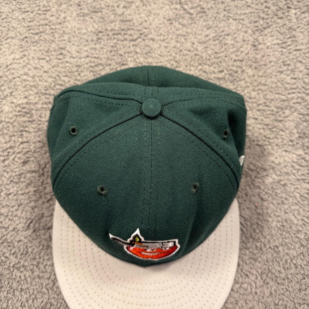 Fort Wayne TinCaps Hat Cap Fitted Mens 7 1/2 Green MILB Baseball 59FIFTY New Era - Picture 4 of 13